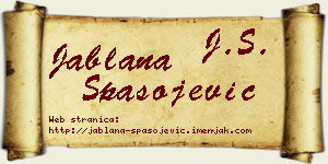 Jablana Spasojević vizit kartica